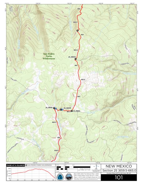 Continental Divide Trail Coalition CDT Map Set Version 3.0 - Map 101 - New Mexico bundle exclusive