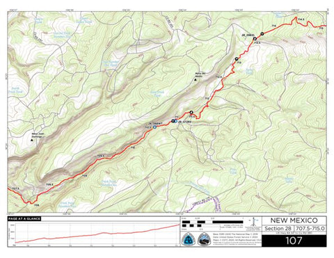 Continental Divide Trail Coalition CDT Map Set Version 3.0 - Map 107 - New Mexico bundle exclusive
