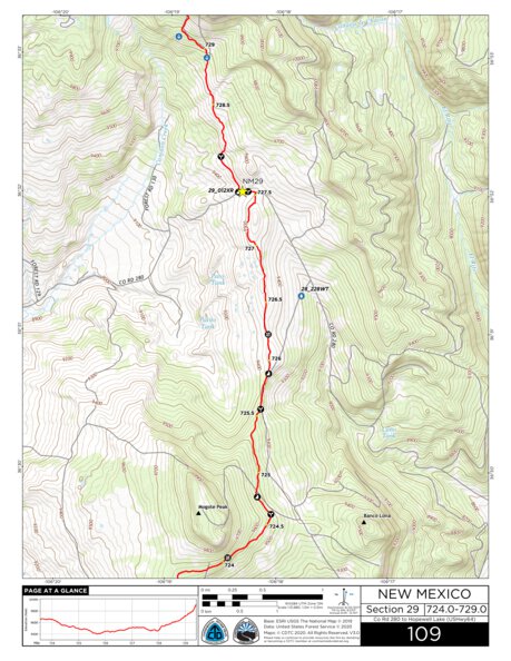 Continental Divide Trail Coalition CDT Map Set Version 3.0 - Map 109 - New Mexico bundle exclusive