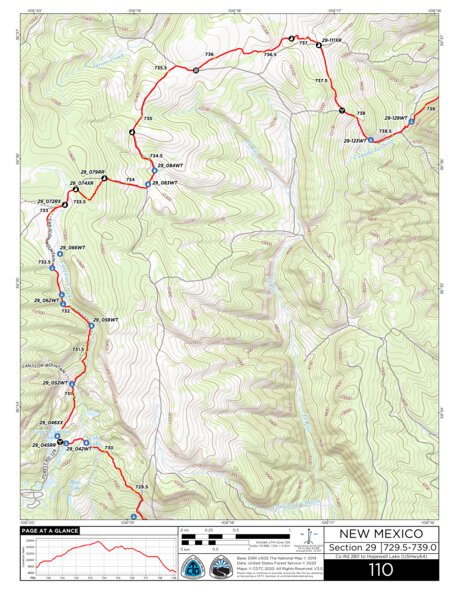 Continental Divide Trail Coalition CDT Map Set Version 3.0 - Map 110 - New Mexico bundle exclusive