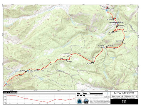 Continental Divide Trail Coalition CDT Map Set Version 3.0 - Map 111 - New Mexico bundle exclusive