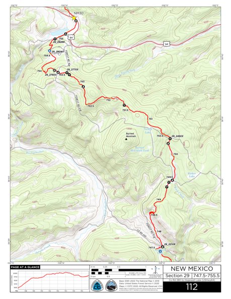 Continental Divide Trail Coalition CDT Map Set Version 3.0 - Map 112 - New Mexico bundle exclusive