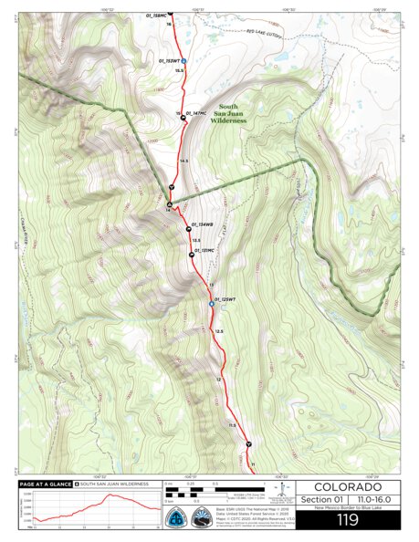 Continental Divide Trail Coalition CDT Map Set Version 3.0 - Map 119 - Colorado bundle exclusive
