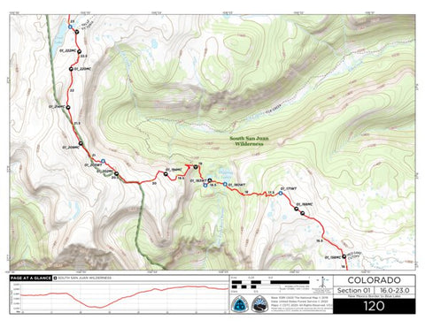 Continental Divide Trail Coalition CDT Map Set Version 3.0 - Map 120 - Colorado bundle exclusive