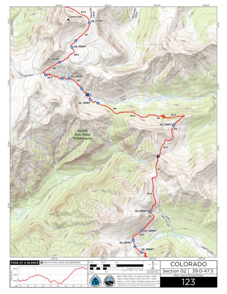 Continental Divide Trail Coalition CDT Map Set Version 3.0 - Map 123 - Colorado bundle exclusive
