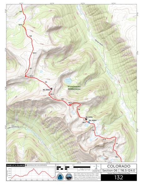 Continental Divide Trail Coalition CDT Map Set Version 3.0 - Map 132 - Colorado bundle exclusive