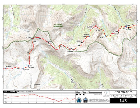 Continental Divide Trail Coalition CDT Map Set Version 3.0 - Map 143 - Colorado bundle exclusive