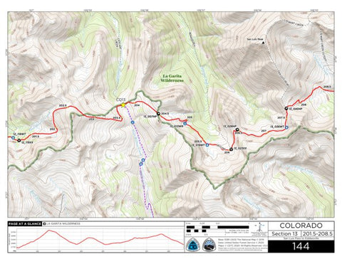 Continental Divide Trail Coalition CDT Map Set Version 3.0 - Map 144 - Colorado bundle exclusive