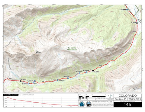 Continental Divide Trail Coalition CDT Map Set Version 3.0 - Map 145 - Colorado bundle exclusive