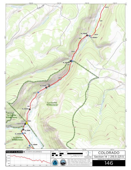 Continental Divide Trail Coalition CDT Map Set Version 3.0 - Map 146 - Colorado bundle exclusive