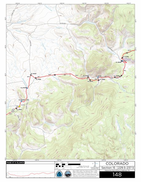 Continental Divide Trail Coalition CDT Map Set Version 3.0 - Map 148 - Colorado bundle exclusive