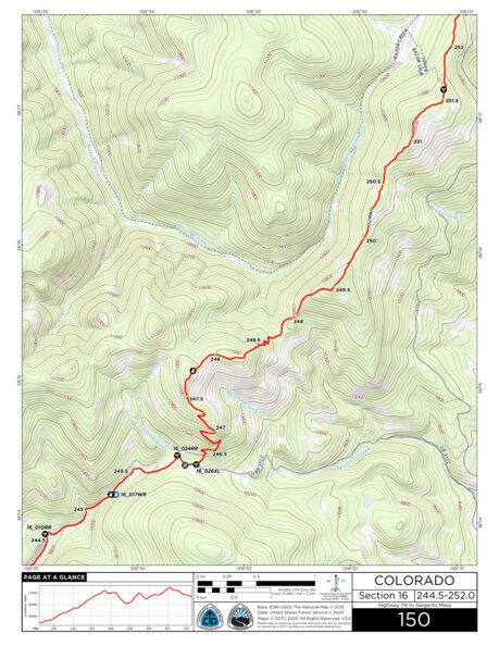 Continental Divide Trail Coalition CDT Map Set Version 3.0 - Map 150 - Colorado bundle exclusive