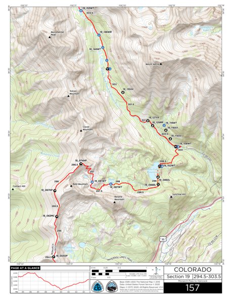 Continental Divide Trail Coalition CDT Map Set Version 3.0 - Map 157 - Colorado bundle exclusive