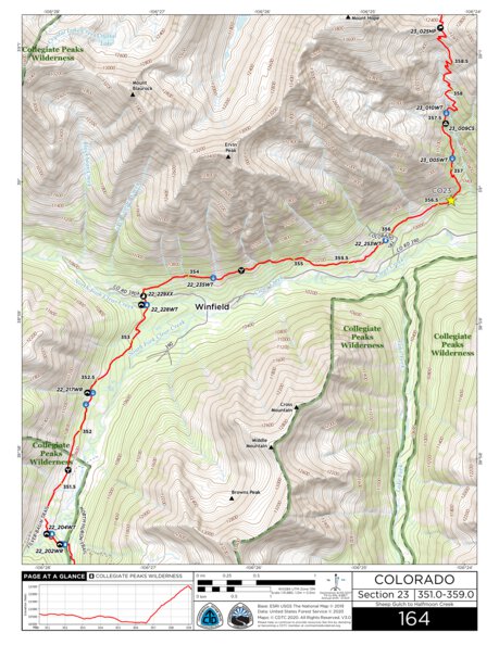 Continental Divide Trail Coalition CDT Map Set Version 3.0 - Map 164 - Colorado bundle exclusive