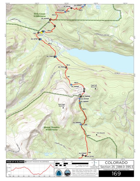 Continental Divide Trail Coalition CDT Map Set Version 3.0 - Map 169 - Colorado bundle exclusive