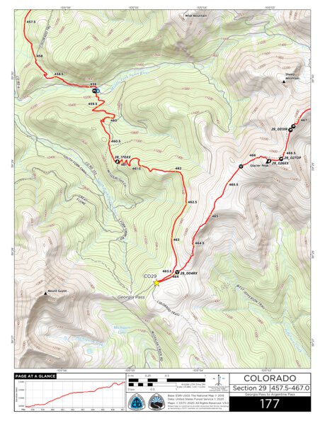 Continental Divide Trail Coalition CDT Map Set Version 3.0 - Map 177 - Colorado bundle exclusive