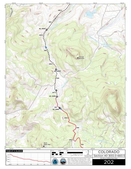 Continental Divide Trail Coalition CDT Map Set Version 3.0 - Map 202 - Colorado bundle exclusive