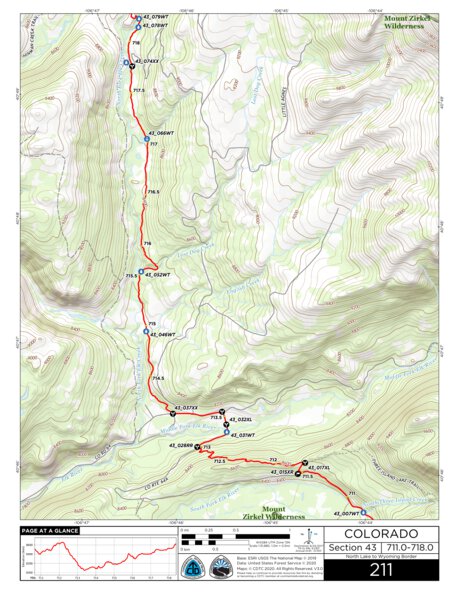 Continental Divide Trail Coalition CDT Map Set Version 3.0 - Map 211 - Colorado bundle exclusive