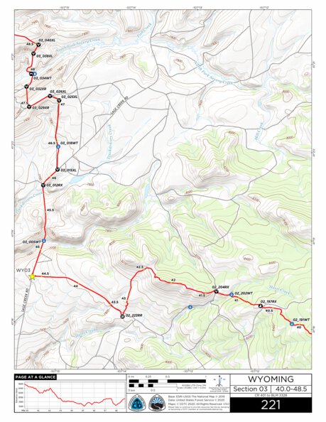 Continental Divide Trail Coalition CDT Map Set Version 3.0 - Map 221 - Wyoming bundle exclusive