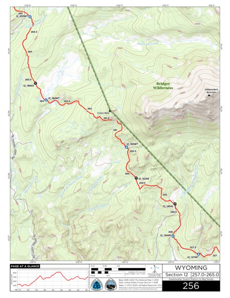 Continental Divide Trail Coalition CDT Map Set Version 3.0 - Map 256 - Wyoming bundle exclusive