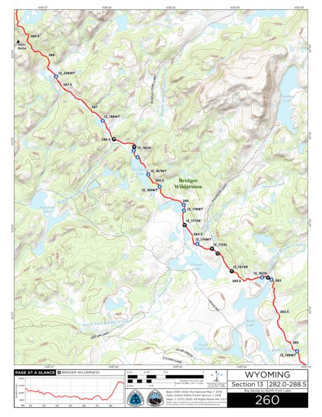 Continental Divide Trail Coalition CDT Map Set Version 3.0 - Map 260 - Wyoming bundle exclusive
