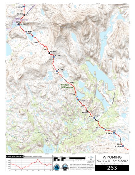 Continental Divide Trail Coalition CDT Map Set Version 3.0 - Map 263 - Wyoming bundle exclusive