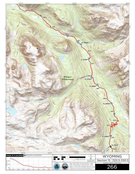 Continental Divide Trail Coalition CDT Map Set Version 3.0 - Map 266 - Wyoming bundle exclusive