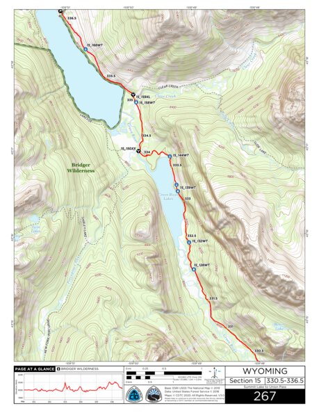 Continental Divide Trail Coalition CDT Map Set Version 3.0 - Map 267 - Wyoming bundle exclusive