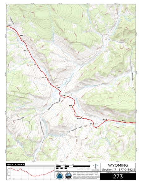 Continental Divide Trail Coalition CDT Map Set Version 3.0 - Map 273 - Wyoming bundle exclusive