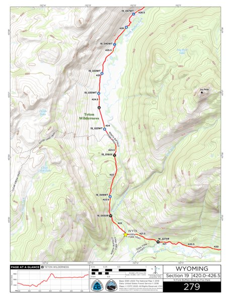 Continental Divide Trail Coalition CDT Map Set Version 3.0 - Map 279 - Wyoming bundle exclusive