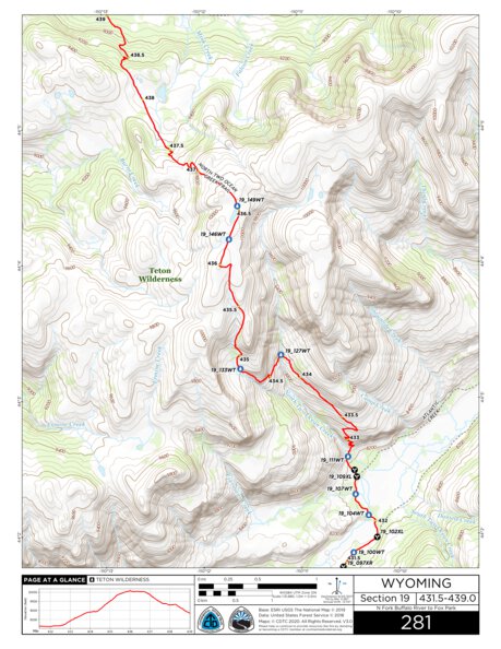 Continental Divide Trail Coalition CDT Map Set Version 3.0 - Map 281 - Wyoming bundle exclusive