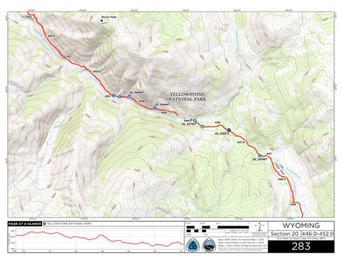 Continental Divide Trail Coalition CDT Map Set Version 3.0 - Map 283 - Wyoming bundle exclusive