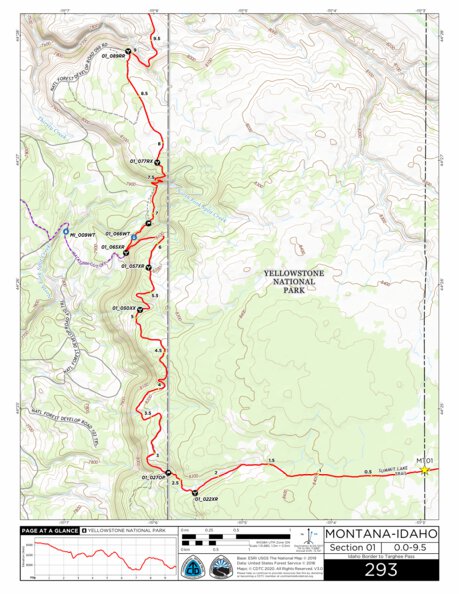 Continental Divide Trail Coalition CDT Map Set Version 3.0 - Map 293 - Montana-Idaho bundle exclusive