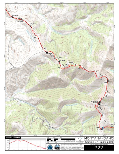 Continental Divide Trail Coalition CDT Map Set Version 3.0 - Map 322 - Montana-Idaho bundle exclusive