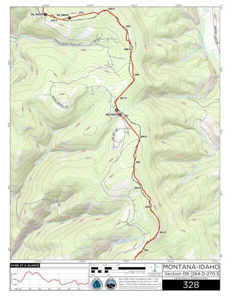 Continental Divide Trail Coalition CDT Map Set Version 3.0 - Map 328 - Montana-Idaho bundle exclusive