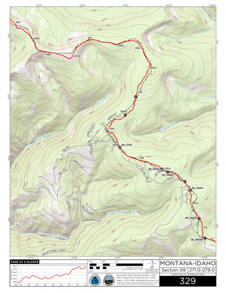 Continental Divide Trail Coalition CDT Map Set Version 3.0 - Map 329 - Montana-Idaho bundle exclusive