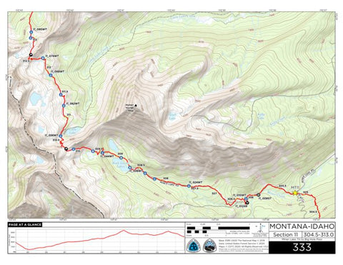 Continental Divide Trail Coalition CDT Map Set Version 3.0 - Map 333 - Montana-Idaho bundle exclusive