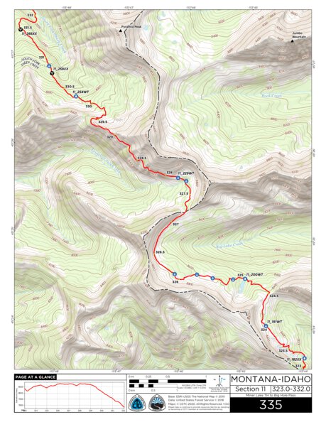 Continental Divide Trail Coalition CDT Map Set Version 3.0 - Map 335 - Montana-Idaho bundle exclusive