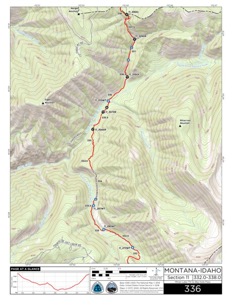 Continental Divide Trail Coalition CDT Map Set Version 3.0 - Map 336 - Montana-Idaho bundle exclusive
