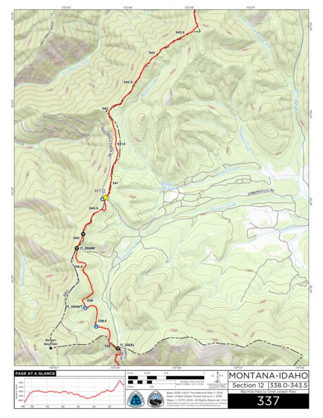 Continental Divide Trail Coalition CDT Map Set Version 3.0 - Map 337 - Montana-Idaho bundle exclusive
