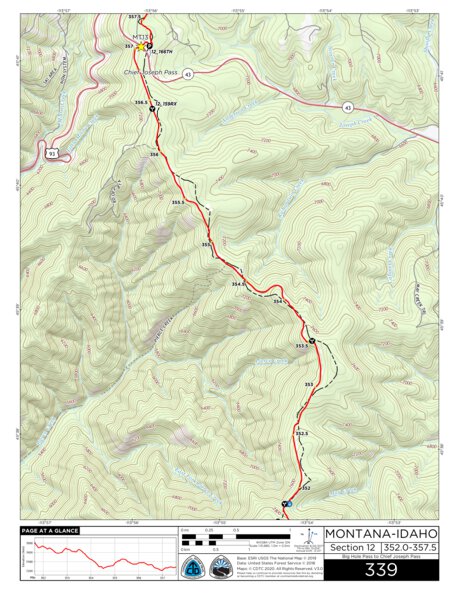 Continental Divide Trail Coalition CDT Map Set Version 3.0 - Map 339 - Montana-Idaho bundle exclusive