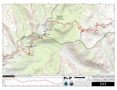 Continental Divide Trail Coalition CDT Map Set Version 3.0 - Map 343 - Montana-Idaho bundle exclusive