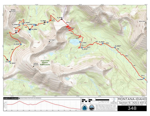 Continental Divide Trail Coalition CDT Map Set Version 3.0 - Map 348 - Montana-Idaho bundle exclusive