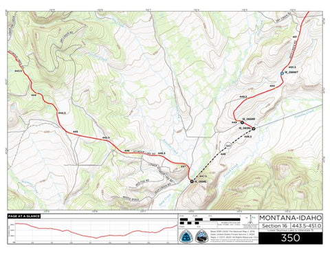 Continental Divide Trail Coalition CDT Map Set Version 3.0 - Map 350 - Montana-Idaho bundle exclusive