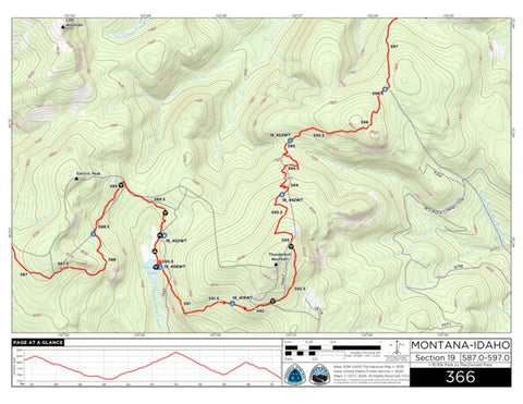 Continental Divide Trail Coalition CDT Map Set Version 3.0 - Map 366 - Montana-Idaho bundle exclusive