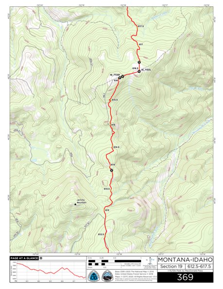 Continental Divide Trail Coalition CDT Map Set Version 3.0 - Map 369 - Montana-Idaho bundle exclusive