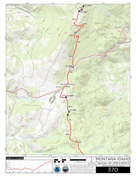Continental Divide Trail Coalition CDT Map Set Version 3.0 - Map 370 - Montana-Idaho bundle exclusive