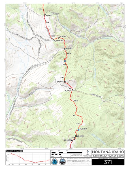 Continental Divide Trail Coalition CDT Map Set Version 3.0 - Map 371 - Montana-Idaho bundle exclusive
