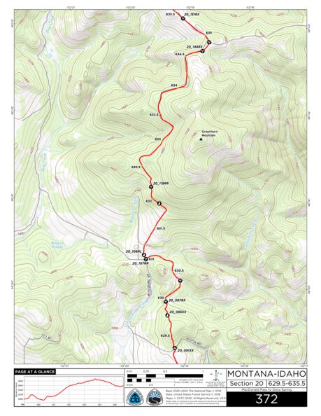 Continental Divide Trail Coalition CDT Map Set Version 3.0 - Map 372 - Montana-Idaho bundle exclusive