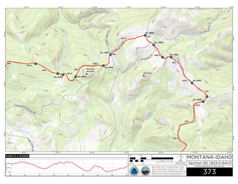 Continental Divide Trail Coalition CDT Map Set Version 3.0 - Map 373 - Montana-Idaho bundle exclusive
